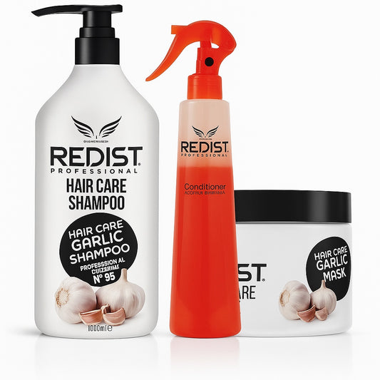 PACHET PROMO: 3 REDIST CU EXTRACT DE USTUROI (Sampon 1000ML, Masca 475 ML, Bifazic cu ulei de Argan 400 ml)